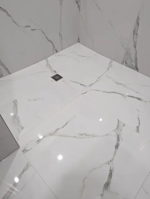 Marble-Look Hall Bathroom — 2 of 10