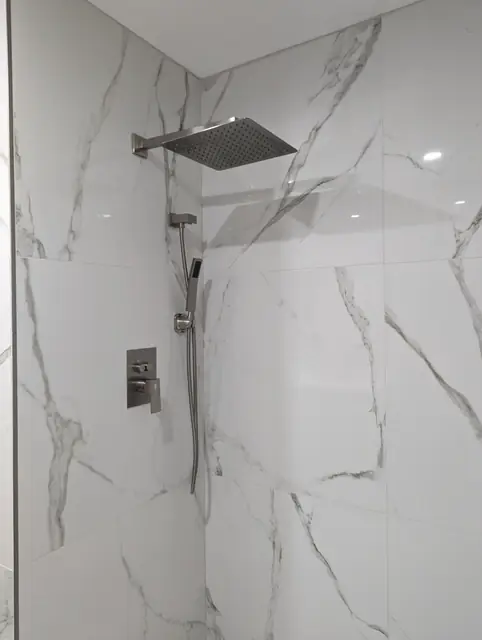 Marble-Look Hall Bathroom — 4 of 10
