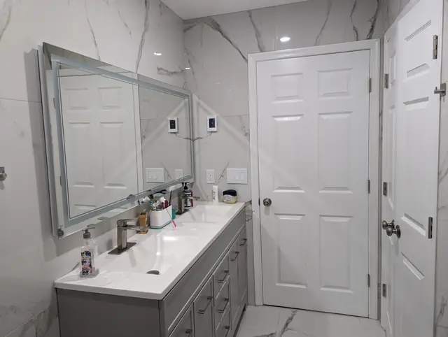 Marble-Look Hall Bathroom — 8 of 10
