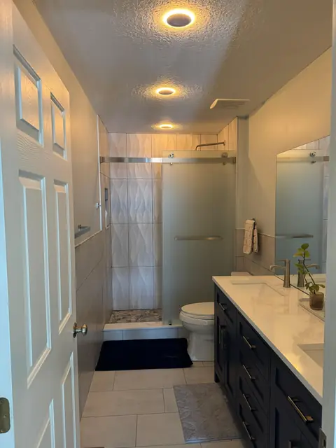 Navy Vanity Bathroom — 6 of 8