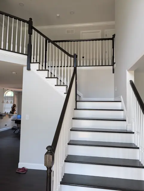 White Kitchen, New Floors & Staircase — 1 of 6