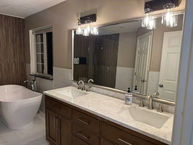 Wood-Slat Spa Bathroom — 3 of 8
