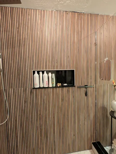 Wood-Slat Spa Bathroom — 5 of 8